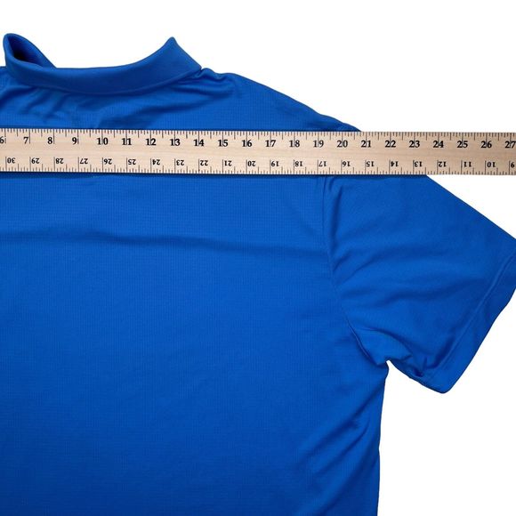 Nike Golf Shirt Mens XL Polo Blue Striped Short Sleeve Tour Performance Stretch - Picture 4 of 9